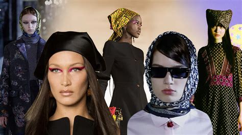 versace and dior headscarves